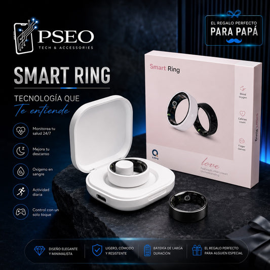 Anillo Inteligente R12: Salud, Tecnología y Estilo Minimalista en tu Dedo - Smart Ring